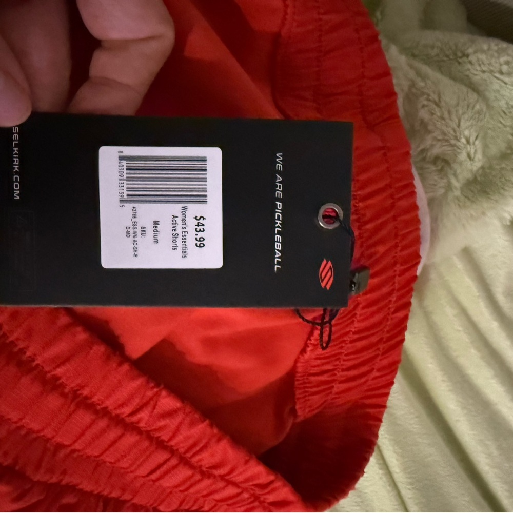 SELKIRK pickleball Red Athletic Shorts with Elastic Waistband - Picture 6 of 7